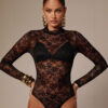 Night Noir Lace Bodysuit