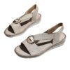 Metal Buckle Hemp Rope Fish-mouth Sandals Women's