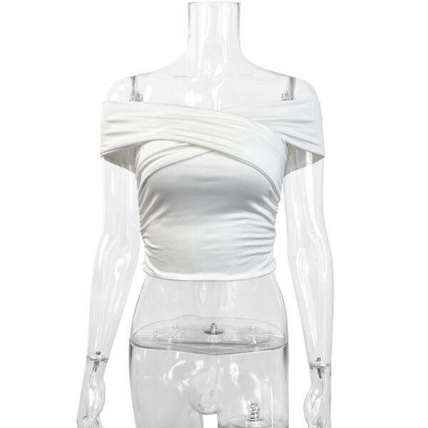 Women's Cross-Strap Off-Shoulder Bodycon Top