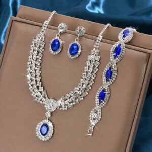 4a7e4130-240c-47c3-ad68-1284dd21213c.jpg New European And American Style Elegant Luxury Sapphire Necklace Set Of Four Pieces