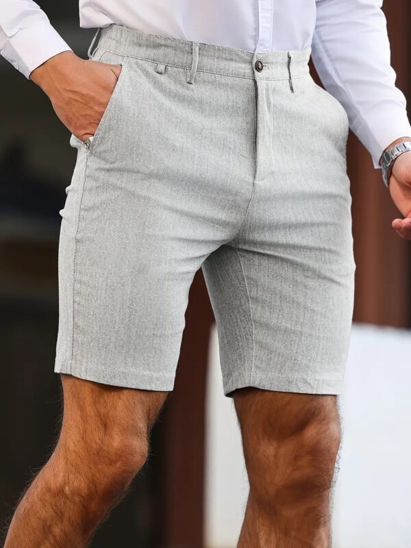 5a213158-49c4-4579-9f91-32ee9478cf6a.jpg Men's Casual Solid Color Straight-Cut Shorts