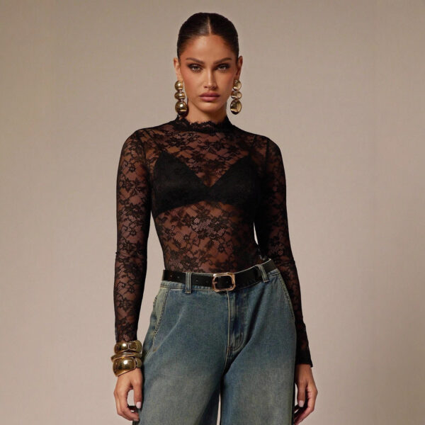 Night Noir Lace Bodysuit
