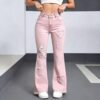 Sweetheart Cut-Out Flare Jeans