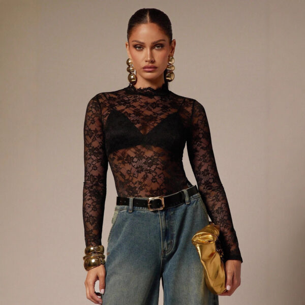 Night Noir Lace Bodysuit