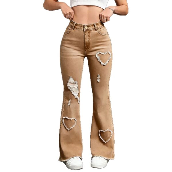 Sweetheart Cut-Out Flare Jeans