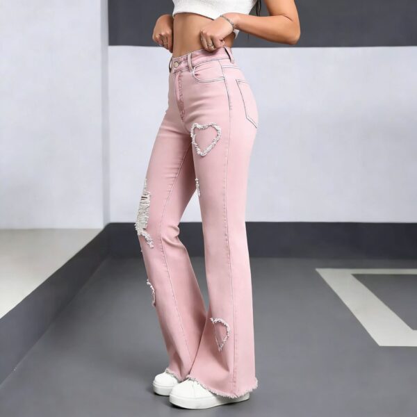 Sweetheart Cut-Out Flare Jeans