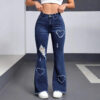 Sweetheart Cut-Out Flare Jeans