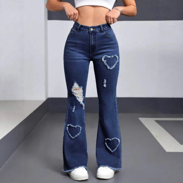 Sweetheart Cut-Out Flare Jeans