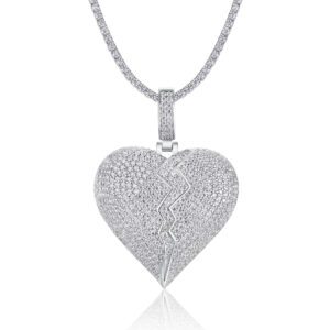 THE ICED HEARTBEAT PENDANT